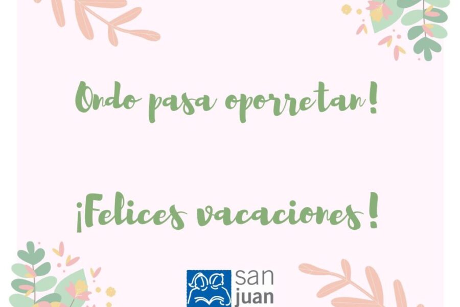 ¡Felices vacaciones!