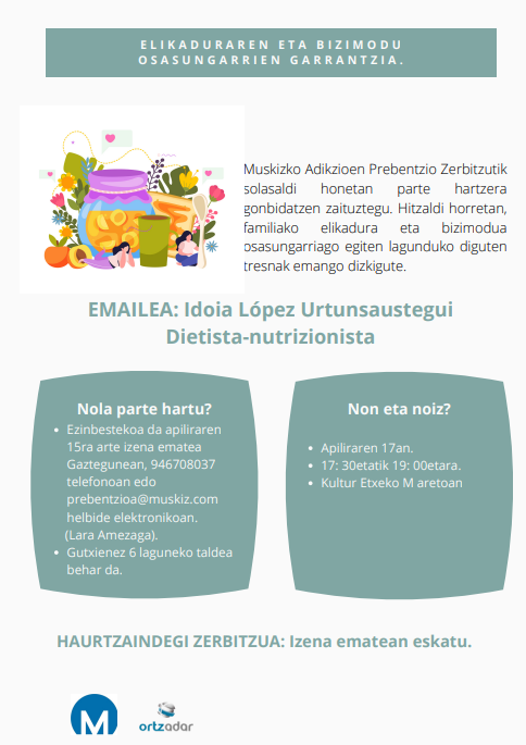 Elikaduraren eta bizimodu osasungarrien garrantzia