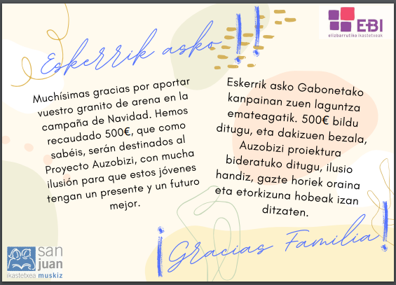 Eskerrik asko familia!!!